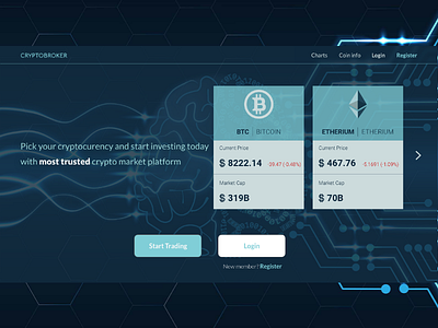 #dailyUI #003 Cryptobroker trading agency