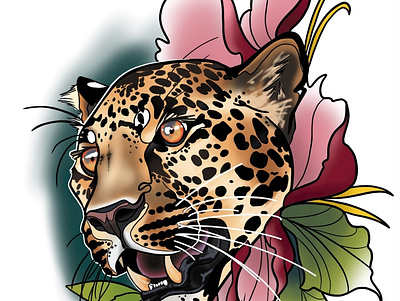 Neotrad Leopard design graphic design illustration logo tattoo