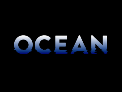 Ocean illustration lettering logo typography