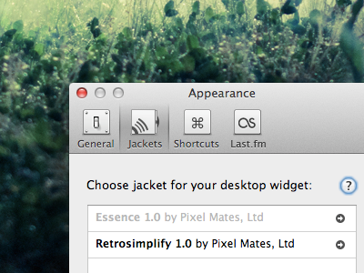 Preference pane icons for Simplify