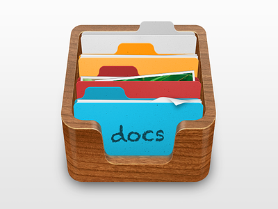 Docs folders icon photoshop wip wooden