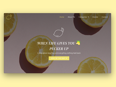 When Life Gives You Lemons blog blog website blogging design illustration logo ui web design wordpress blog wordpress website