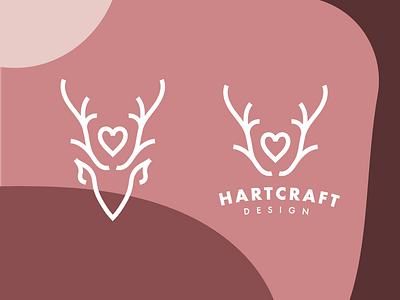 Hartcraft branding deer etsy heart logo stag