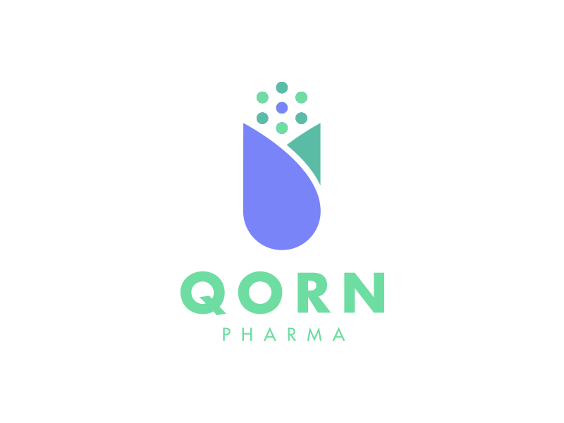Qorn Pharma 2.0 branding corn iowa logo pharma