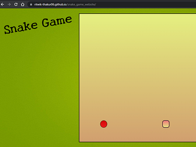 Snake Game css design game html javascript