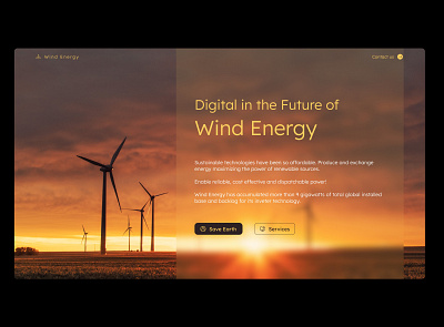 Wind Energy alternative sources design energy interface ui uidesign uidesigner uiux userexperience userinterface wind wind energy