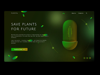 Save plants design dribbble future interface landingpage plant science tube ui uidesign uiux userexperience userinterface webapp