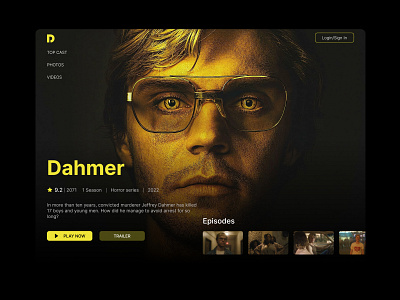 Movie - Dahmer branding dahmer design interface logo movie season serie ui uidesign uiux userexperience userinterface