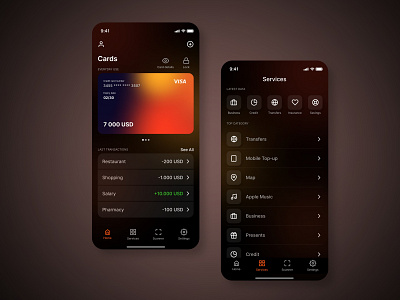 Personal Banking app application bank banking cards clear design interface ios mobile money product transactions ui uidesign uiux userexperience userinterface