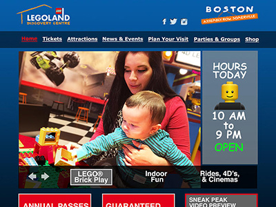 Legoland Discovery Center Website Re-Done boston kids lego