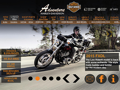 Harley Davidson Adventure Re-Design davidson harley website
