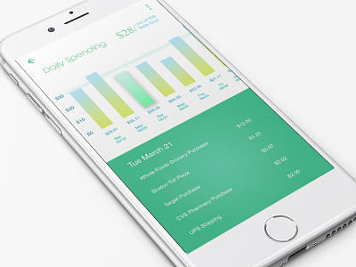 Spending App app banking financial mint modern money white