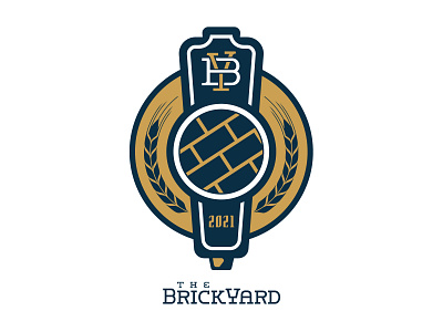The Brickyard bar branding illustrator logo pub tavern
