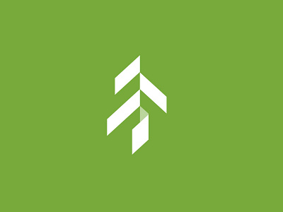 Tree Logo Simple arrow green logo pine tree