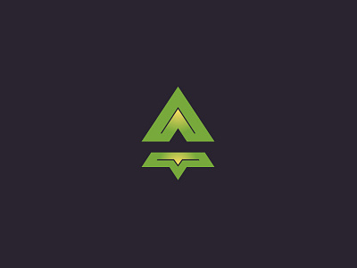 tree logo arrow green logo pine tree yellow