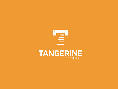Tangerine Print 2 orange print printer t tangerine white