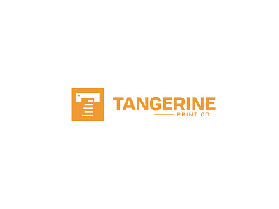 Tangerine Print 3 orange print printer t tangerine white