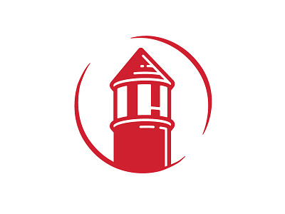 Red Lighthouse Logo branding circle logo red