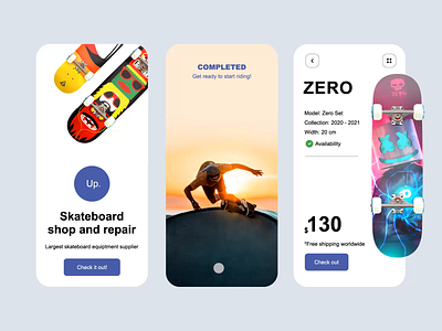 Design for Mobile App Skateboard shop
