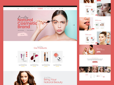 Beauty Products Store branding design graphic design typography ui ux