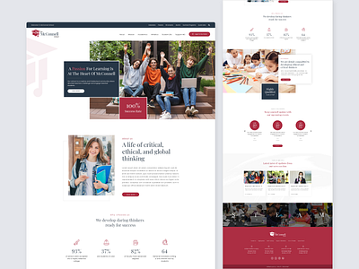 Online Learning Website design graphic design ui ux