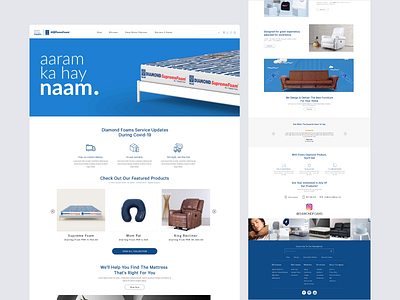 Landing Page For Diamond Foam branding design graphic design ui ux