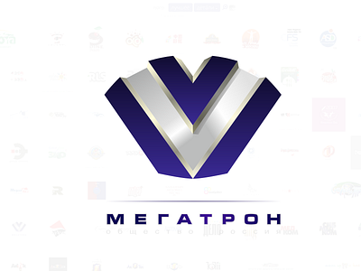 Megatron style branding logo vector