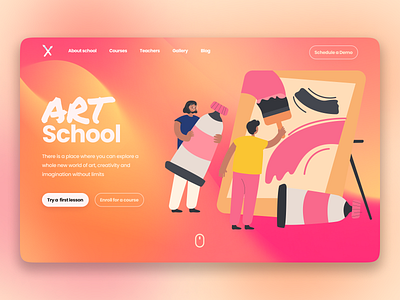 ART School app branding design graphic design illustration logo typography ui ux vector