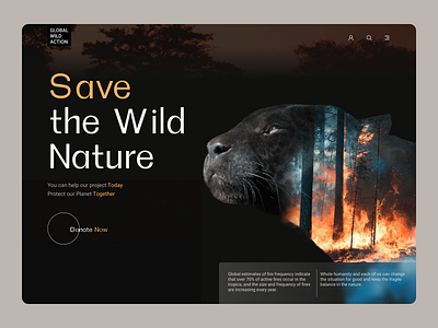 Save the Wild adobe animals app branding design doubleexposition eco graphic design illustration landingpage logo nature photoshop typography ui ux uxui vector