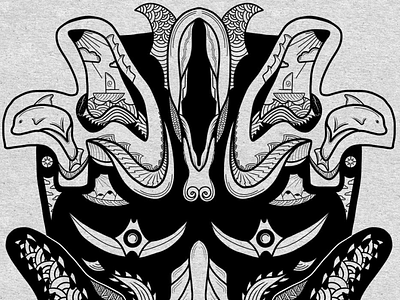 Dark and deep art design digital art drawing graphic graphic design illustration logo polinesia procreate sketch tattoo