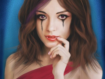 Vampire soul art design digital art drawing girl graphic graphic design illustration portrait procreate vampire
