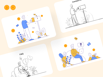 Illustrations for an NFT platform