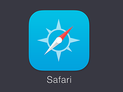 Safari App 7 app design flat icon ios ios7 iphone mobile safari