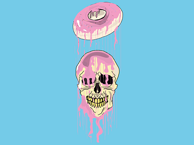 DonutsSkull design draw illustration skull