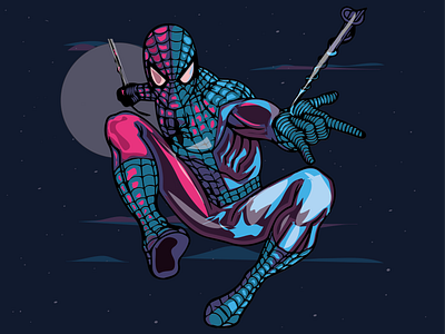 SpiderManNight argentina comic design draw illustration marvel spider spider man