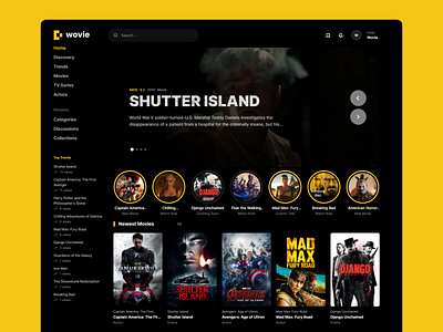 Wovie - Movie and TV Series Streaming Platform cinema movie netflix redesign series streaming tv