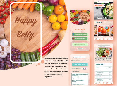 HappyBelly graphic design ui