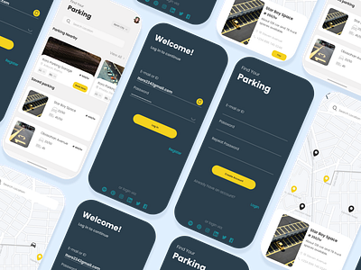 Parking Lot App app design productdesign ui ux