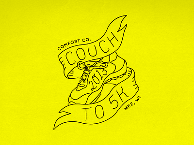 another 5K 5k illustration lettering shoe t shirt