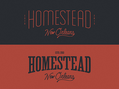 Homestead homestead lettering new orleans typography