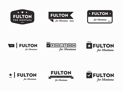 Fulton for Montana check house district identity montana star state typography