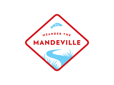 Mandeville 2 badge bhs fish logo meander stream