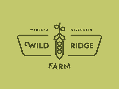 Wild Ridge Farm farm green logo pea thick lines wisconsin