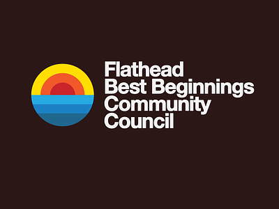 Best Beginnings 70s community flathead lake logo sun