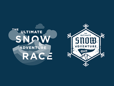 Snow Race! clouds illustration mountain race snow tshirt typography