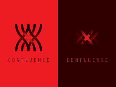 Weave confluence logo red weave x