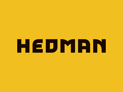 Hedman caps lettering logo sturdy yellow