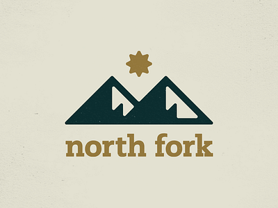 north fork fork identity logo mountains north sun
