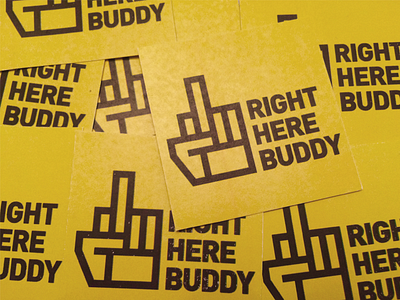 Buddy buddy illustration middle finger yellow