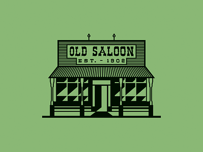 Old Saloon bar illustration saloon western